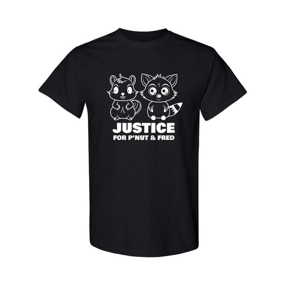 Unisex Heavy Cotton T-Shirt - Justice For P'Nut & Fred White Logo