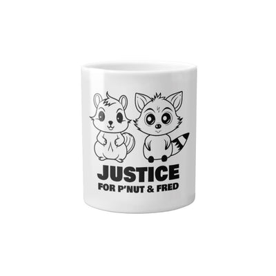 Mug 11oz - Justice For P'Nut & Fred Black Logo